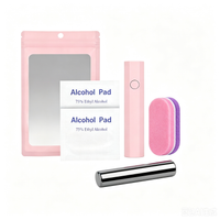 Nail Tools Set - Nail Lamp + Cat Eye Magnet + Mini Spoon + Set of Nail Cleaning Pads